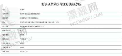 北京沃尔刘彦军 医疗美容诊所简介